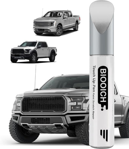 Touch Up Paint Pen Exact Color Match Car Chip and Scratch Repair (for Ford, Iconic Silver Metallic(JS/M7432A))