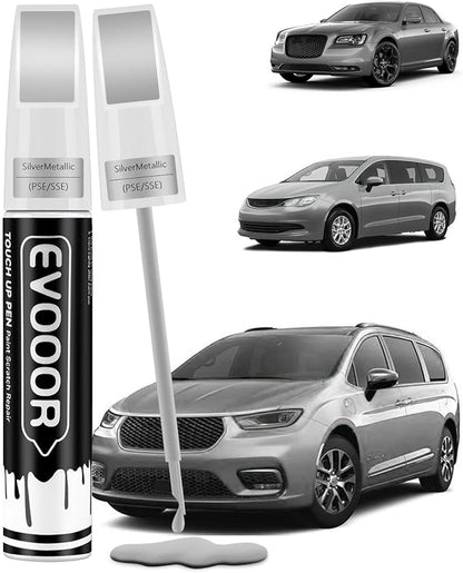 Silver Mist(PSE/SSE) Touch Up Paint Compatible with Chrysler Exact Match 2 in 1 Touch up Paint for Chips and Nicks Repair with 2pcs Disposable Micro Applicators
