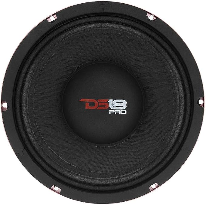 DS18 PRO-X10MBASS Loudspeaker - 10", Midbass, Red Steel Basket, 800W Max, 400W RMS, 8 Ohms - Premium Quality Audio Door Speakers for Car or Truck Stereo Sound System (1 Speaker),Classic