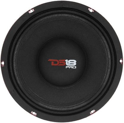 DS18 PRO-X10MBASS Loudspeaker - 10", Midbass, Red Steel Basket, 800W Max, 400W RMS, 8 Ohms - Premium Quality Audio Door Speakers for Car or Truck Stereo Sound System (1 Speaker),Classic