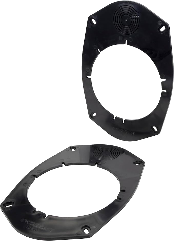 Scosche SA69 6X9" to 5.25”-6.5” Speaker Adapters Compatible with Select Import and Domestic Vehicles - 5 1/4" to 6 1/2" Adapter for Car Door Speakers - Sold in Pairs - See Guide in Image for Vehicles
