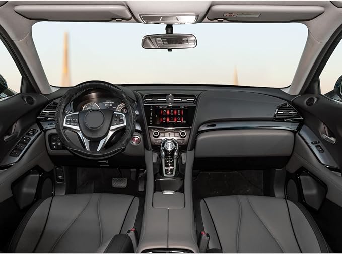 GIANT PANDA Steering Wheel Cover for Acura RDX and MDX, Car Steering Wheel Cover for Acura TLX and TL - Black