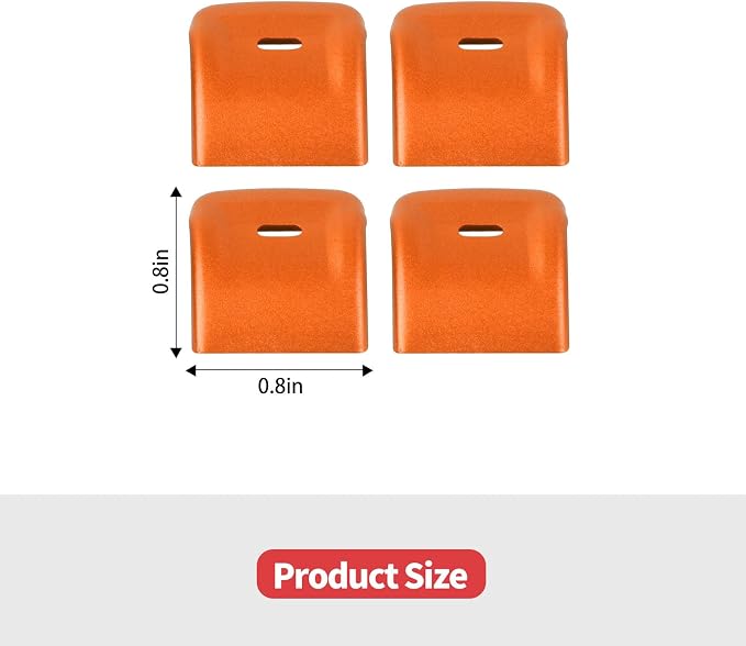 Jimen for JK Window Button Covers, 4PCS Center Console Window Switch Cover Interior Trim Kits Compatible with Jeep Wrangler JK & Unlimited 2012-2018, Aluminum Alloy (Orange)