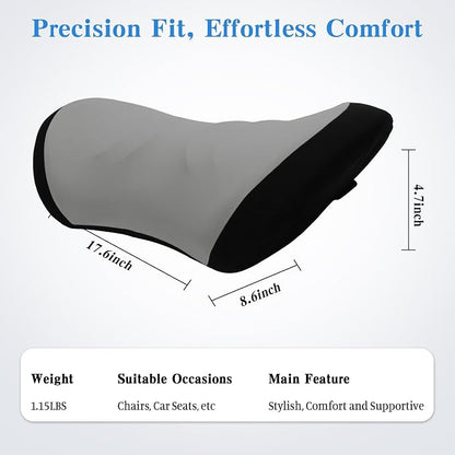 Lumbar Support Pillow for Office Chair, Lumbar Pillow with Adjustable Strap, Back Support for Office Chair, Lumbar Support Pillow for car