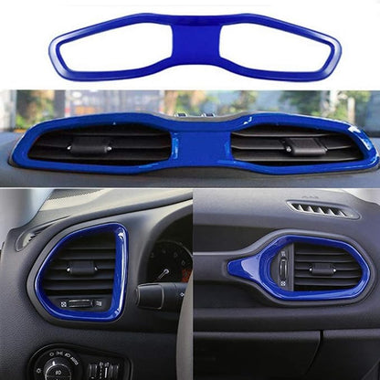 31PCS/ Set Interior Trim Kit Car Interior Accessories Decoration Trim Kit for Jeep Renegade 2015-2018 (Dark Blue)