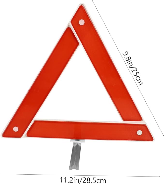 2pcs Car Folding Triangle Safety Warning Sign Compact for Roadside Assistance for Emergency Situations and Vehicle Maintenance