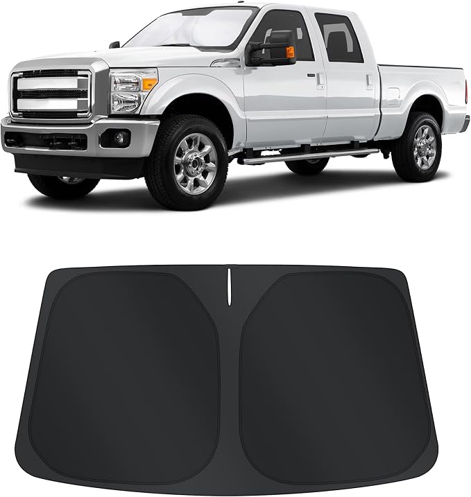 TINGLU Sun Shade for Ford F250 F350 Super Duty 2Dr Regular Cab,4Dr Super Crew Cab,Super Cab 2008-2016 Accessories Windshield Sun Shade Window Shade UV Rays Protection Sun Visor Cover