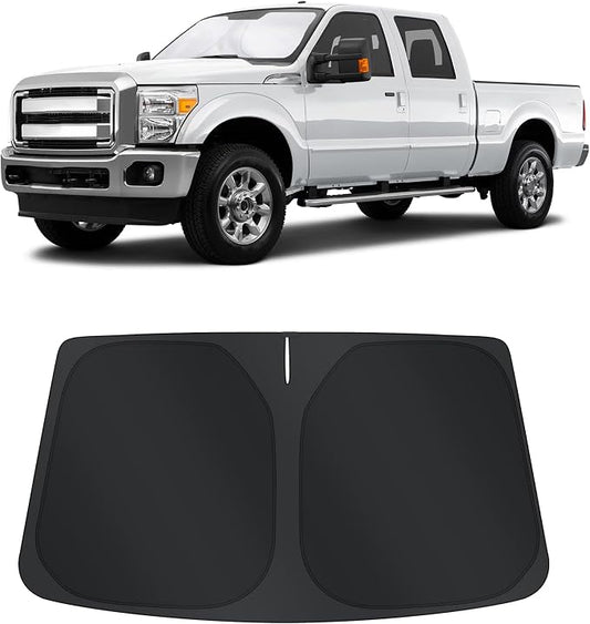 TINGLU Sun Shade for Ford F250 F350 Super Duty 2Dr Regular Cab,4Dr Super Crew Cab,Super Cab 2008-2016 Accessories Windshield Sun Shade Window Shade UV Rays Protection Sun Visor Cover
