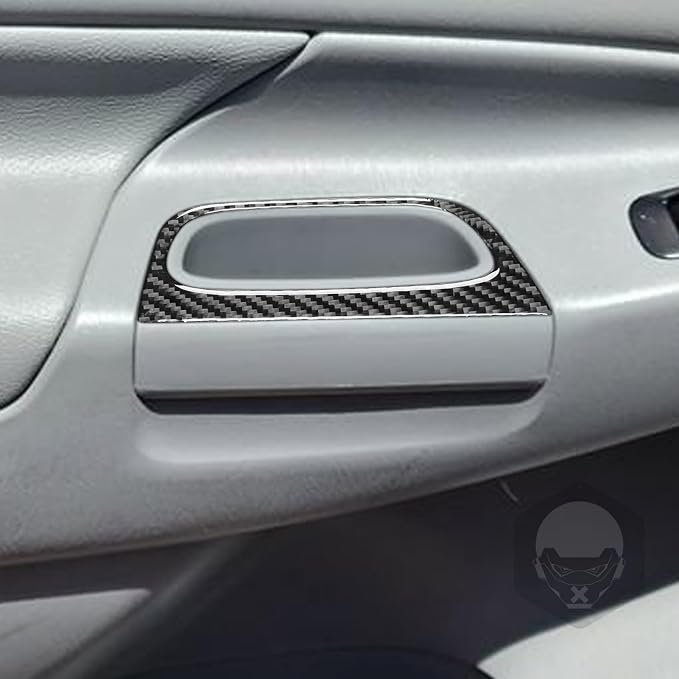 NVCNX Real Premium Carbon Fiber for Toyota 2nd Gen Tacoma Accessories 2005-2015 2006 2007 2008 2009 2010 2011 2012 2013 2014 Car Door Inner Rear Grab Handle Cover Interior Trim Sticker Decal 2PCs