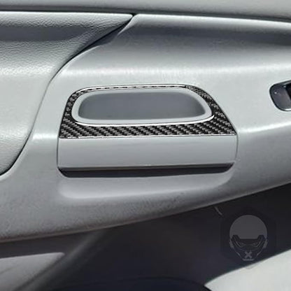 NVCNX Real Premium Carbon Fiber for Toyota 2nd Gen Tacoma Accessories 2005-2015 2006 2007 2008 2009 2010 2011 2012 2013 2014 Car Door Inner Rear Grab Handle Cover Interior Trim Sticker Decal 2PCs