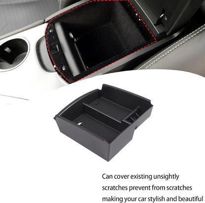 Lcojicep Center Console Armrest Box Storage Box Tray Compatible with Infiniti Q50 2013 2014 2015 2016 2017 2018,Armrest Box Storage Box Secondary ABS Insertion Tray
