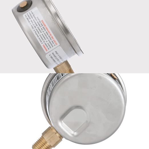 Winters 2-1/2" Dial Size, Liquid Filled Industrial Pressure Gauge, Brass Internals, 304 Stainless Steel Case, Single Scale 0-300 psi, 1.5% Acc, 1/4" NPT Bottom Mount, Glycerin Filled Pressure Gauge