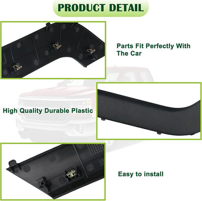 Door Armrest Cover Trim Front Right Passenger Side Door Panel Arm Rest Bezel Black Compatible with 2014-2020 Chevy Silverado GMC Sierra Replaces 23291498 22824677