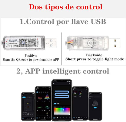 LED Interior Car Strip Light, Multicolor RGB 6 in 1 Optic Ambient Lighting Kits，Dual Control with Switch and A P P, Neon Lights On Car Dashboard with Music Sync Mode (6 in 1)
