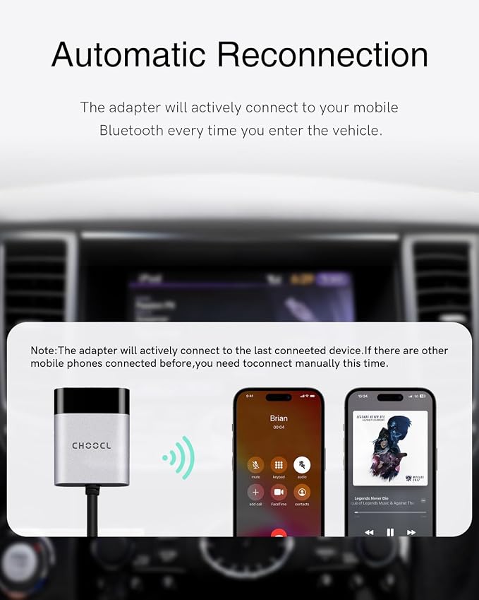 Bluetooth Car Adapter with USB Interface for Infiniti Q70/G37/EX/FX35/JX/QX50/QX60/M & NMC Patrol(2012-2018)/Qashqai(2014)/Murano(2011-2012)/Altima(2011-2012)/Rogue(2014-2016)