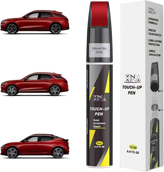 XNA Mauna Red(RJK) for Genesis Touch Up Paint, Car Scratch Remover for Nicks and Chips Repair, 2-In-1 Quick & Easy Fix Car Scratch Repair Kit with Exact Color-Matched