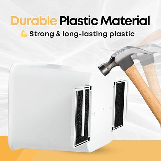 Car Trash Can for Vehicles Leakproof Compact Garbage Bin w/ Stability Flap, Anti-Slip Base, Portable Trash Holder for Cars, Trucks, SUVs, Minivans Compact, Auto Container Organizer (White, Small)