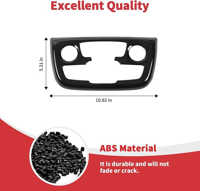Linskip Climate Control Accent Trim Compatible with 2017 2018 2019 2020 2021 Jeep Compass, Control Panel Cover for Jeep Compass Interior Accessories(Gloss Black)