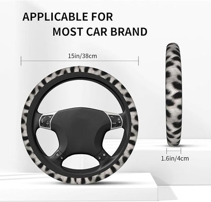 Cute Cat Print Steering Wheel Covers Non Slip Neoprene Universal 15 Inch Steering Wheel Protector Car Cover for Men Women