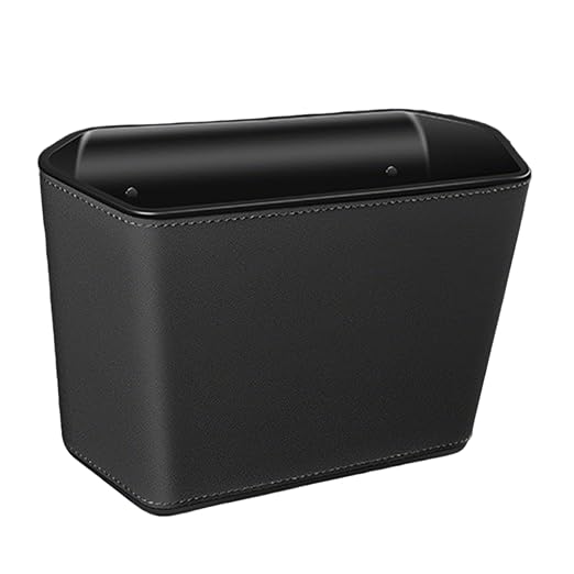 Car Trash Can with Hanging Hook,Portable Leakproof Car Trash Bin for Cars,SUV & Truck,Multipurpose Automotive Garbage Storage Can for Vehicles,Large Capacity,Waterproof,Easy to Clean (Black)