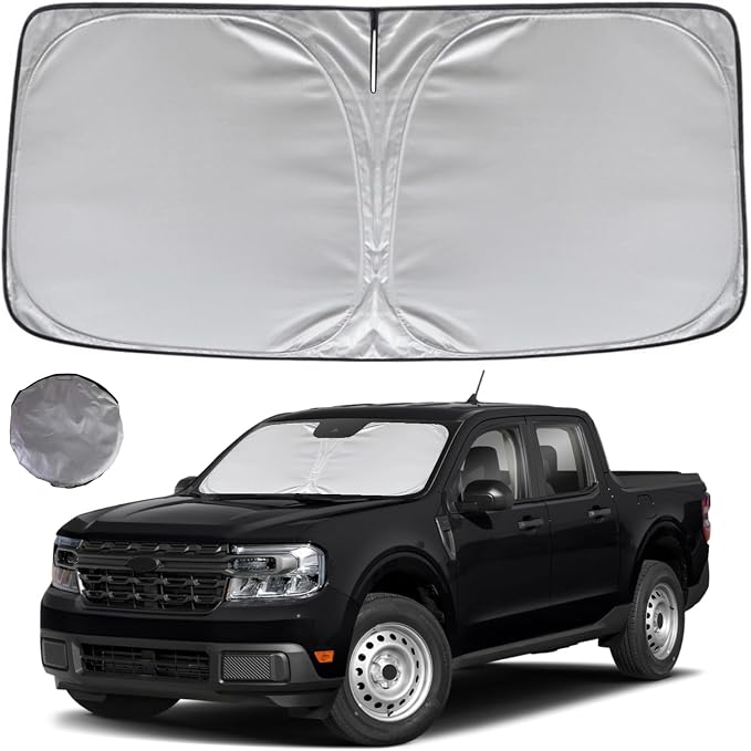 KAYZT Windshield Sun Shade for 2017-2026 Ford F250 F350 F450 F550 Super Duty Foldable Sunshade Pickup Front Window Custom Fit Car Accessories