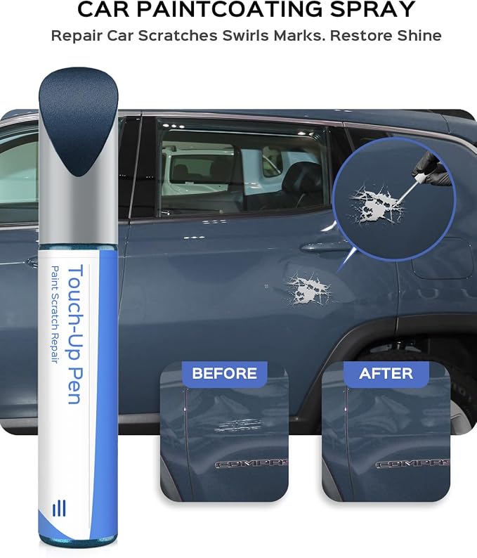 PBF/TBF Slate Blue Pearl Touch Up Paint Compatible with Jeep Exact Match Chips and Nicks Touch Up