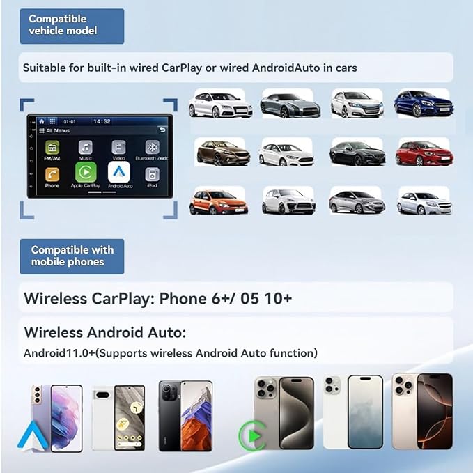 Ultra3 2in1 Wireless Carplay Android Auto/Carplay USB Dongle Smart AI Box Adapter Wired Carplay to Wireless