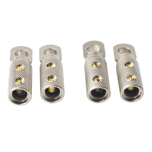 4 Gauge Wire Terminal Connector 5/16 Ring Wiring Terminals 4AWG Power Wire Lugs with Heat Shrink Tube Set (4PCS)