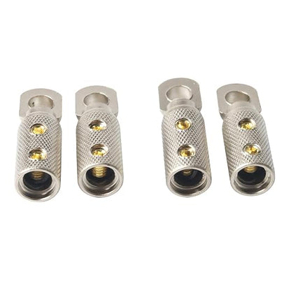 4 Gauge Wire Terminal Connector 5/16 Ring Wiring Terminals 4AWG Power Wire Lugs with Heat Shrink Tube Set (4PCS)