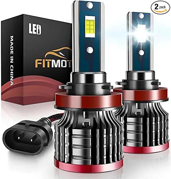 H11/H9/H8 Light Bulb, 16000LM Super Brighter, Plug and Play,6500K Cool White H11 Off Road Light or Fog Light Bulbs Pack of 2