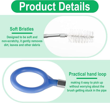 ecocstm Auto Sunroof Drain Cleaning Tool, 120 Inch Flexible Drain Brush, Sunroof Drain Cleaner with Pipe Cleaning Brush, Syringe Hose and Crevice Brush, Cleaning Tool for Drains, Sewers, Windshields