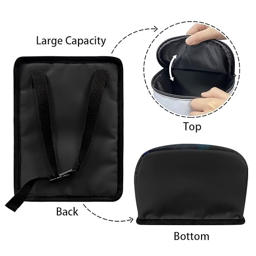 Talayituse Sea Turtle Print Car Trash Can, Portable Auto Garbage Bin Multifunctional Vehicle Interior Accessories with Adjustable Straps Universal Fit Truck SUV Sedan
