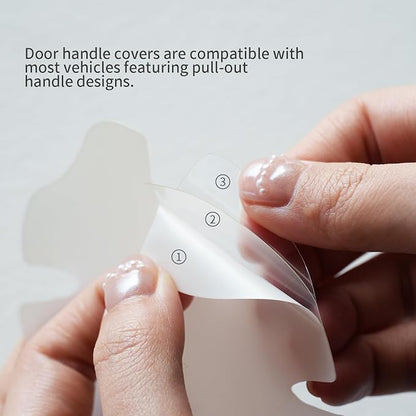 RockRose Ultra Gloss TPU PPF Film for Car Paint Protection Door Cup 5 Pcs, UV Protection, Scratch & Stain Resistant, Hydrophobic, Wet Installation, Strong Adhesive, 7.5 mil Thickness