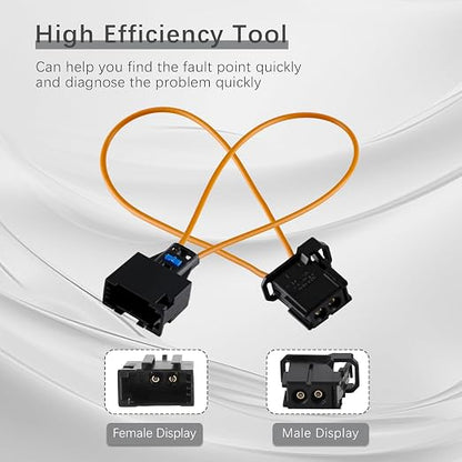 Velidy 2 PCS Fiber Most Optical Optic Loop Bypass Male Female Adapter for Benz Audi Mercedes BMW VW Porsche