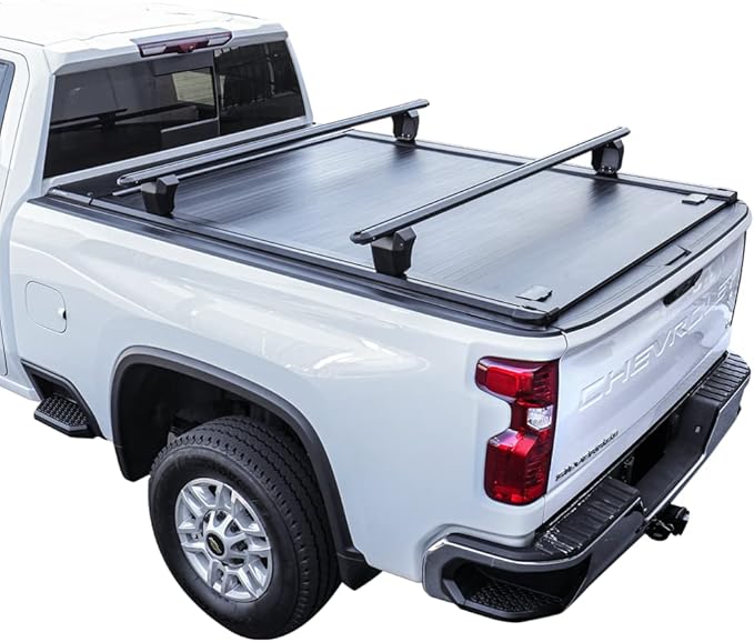 Syneticusa MR Retractable Truck Bed Cover with Crossbars for Ford F-150 2004–2026 | 6’7” (78.9”) Bed | Aluminum Hard Retractable Tonneau Cover | One-Person Installable | Waterproof, Low-Profile
