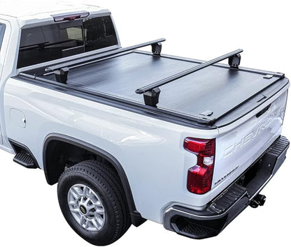 Syneticusa MR Retractable Truck Bed Cover with Crossbars for Ford F-150 2004–2026 | 6’7” (78.9”) Bed | Aluminum Hard Retractable Tonneau Cover | One-Person Installable | Waterproof, Low-Profile