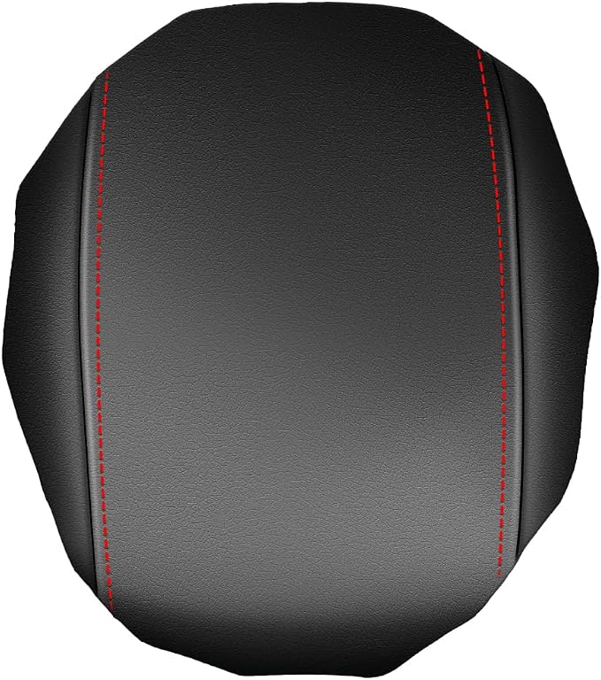 AOMSAZTO Console Covers for 2012 2013 2014 2015 Honda CRV Armrest Covers for Honda CR V Black with Red Stiches