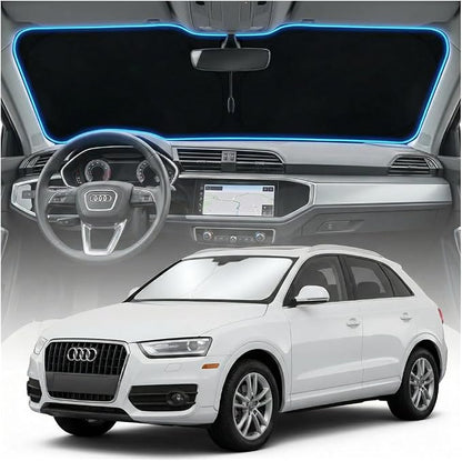 for Audi Q3 Sun Shade Windshield Cover - Custom Fit Q3 Accessories 2013-2018 Sunshade Foldable UV Protection & Heat Shield Sun Visor Accessories
