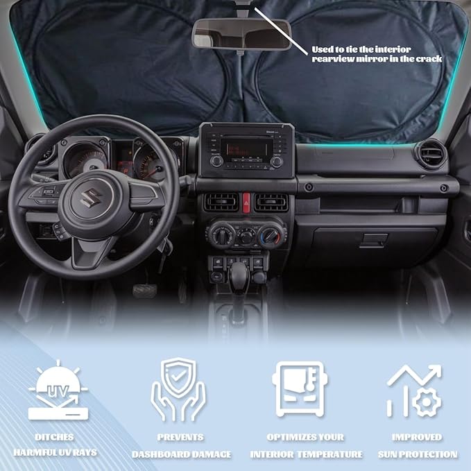Purple Butterfly Car Windshield Sun Shield, 59*31.5 Inches, UV Rays Protection, Universal Fit for SUV, Truck, Car