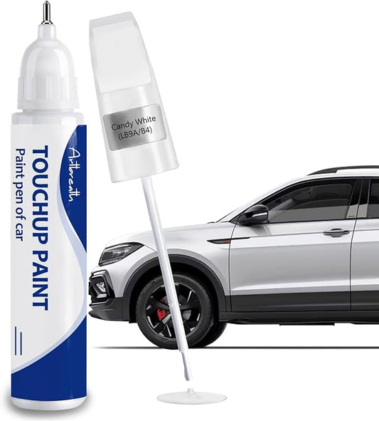 Candy White(LB9A/B4) Touch Up Paint for Volkswagen-Exact Match–Chips and Nicks Car Paint Scratch Repair Kit Automotive Paint Pen for Atlas/Beetle/CC/EOS/Golf/GTI/Jetta/Passat/Tiguan
