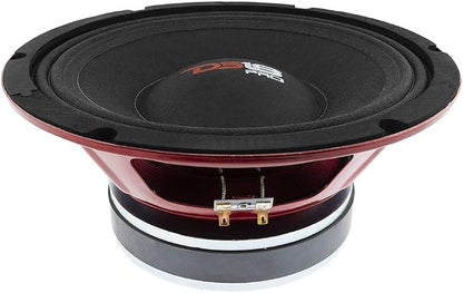DS18 PRO-X10MBASS Loudspeaker - 10", Midbass, Red Steel Basket, 800W Max, 400W RMS, 8 Ohms - Premium Quality Audio Door Speakers for Car or Truck Stereo Sound System (1 Speaker),Classic