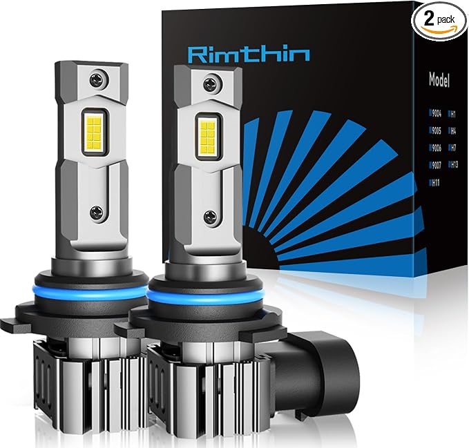 rimthin 9006/HB4 Bulbs, HB4 Fog Lights 6000K Cool White IP67 Waterproof, Pack of 2