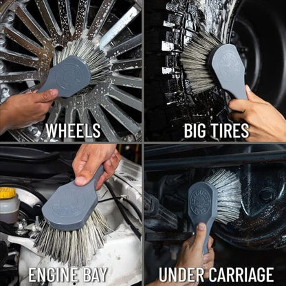 Chemical Guys ACCG09 Wheel Works Medium Duty Wheel & Body Brush, (Safe for Cars, Trucks, SUVs, RVs, Motorcycles, & More) Gray