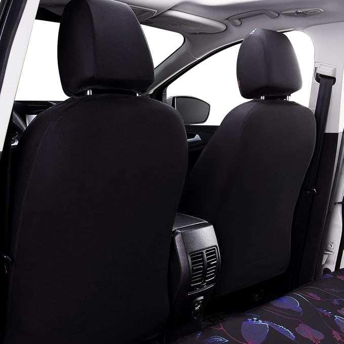 Flying Banner Butterfly car seat Covers ful Set Fashion Universal Lady Woman Female Rear Bench Split Colorized (Muti-Color, Full Set - Printing & Embriodery)