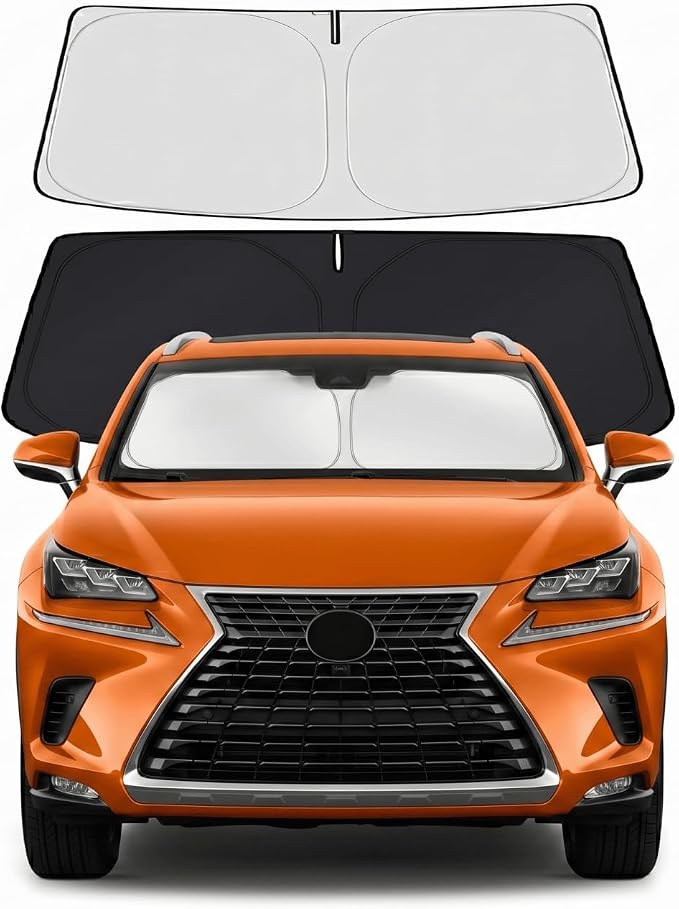 Custom Fit Windshield Sun Shade for Lexus NX 2015-2021 | Custom Fit Windshield Cover, Blocks UV Rays, Double-Layer Heat Shield, Durable Frame, Easy Fold & Storage
