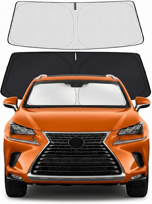 Custom Fit Windshield Sun Shade for Lexus NX 2015-2021 | Custom Fit Windshield Cover, Blocks UV Rays, Double-Layer Heat Shield, Durable Frame, Easy Fold & Storage