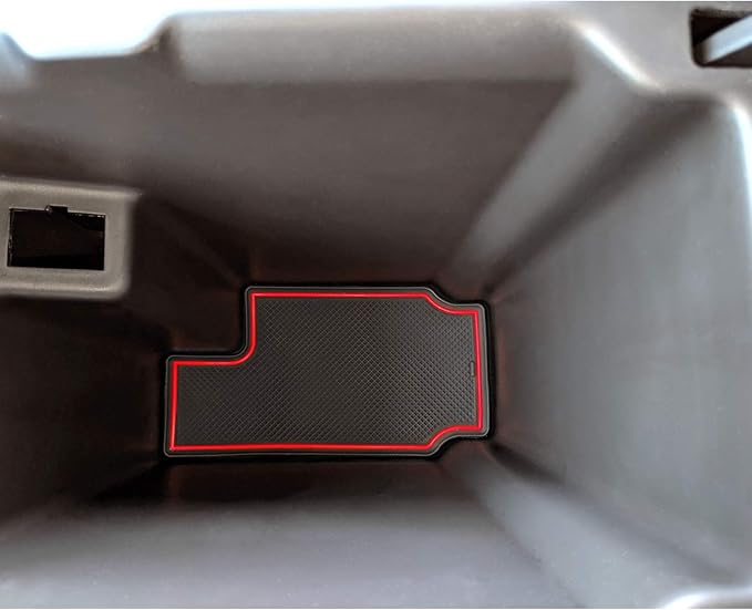 JDMCAR Compatible with Chevy Colorado/GMC Canyon Accessories 2015-2022 Premium Cup Holder, Console, and Door Pocket Inserts Kit (Crew Cab, Red Trim)-26PC Set