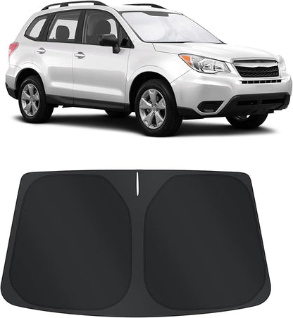 TINGLU Sun Shade for Subaru Forester 2014-2018 Accessories Windshield Sun Shade Window Shade UV Rays Protection Sun Visor Cover with Steering Wheel Sunshade Storage Bag