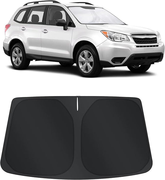 TINGLU Sun Shade for Subaru Forester 2014-2018 Accessories Windshield Sun Shade Window Shade UV Rays Protection Sun Visor Cover with Steering Wheel Sunshade Storage Bag