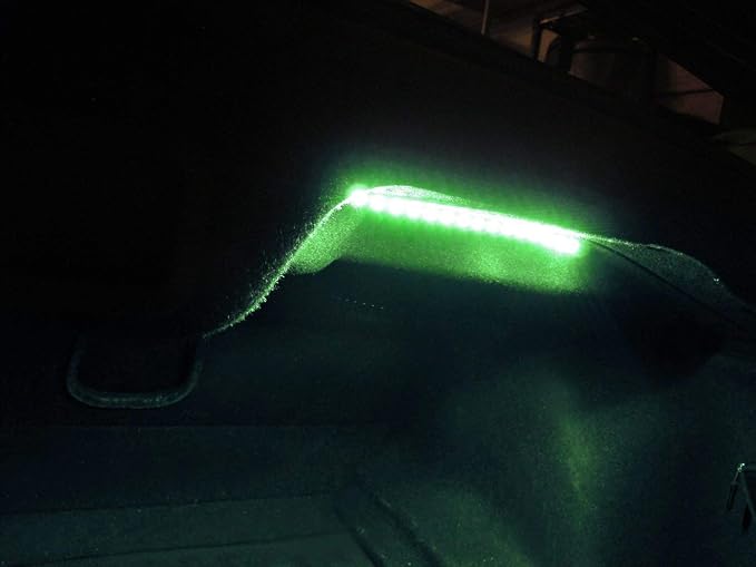 iJDMTOY 18-SMD-5050 LED Strip Light Compatible with Car Trunk Cargo Area or Interior Illumination, Emerald Green
